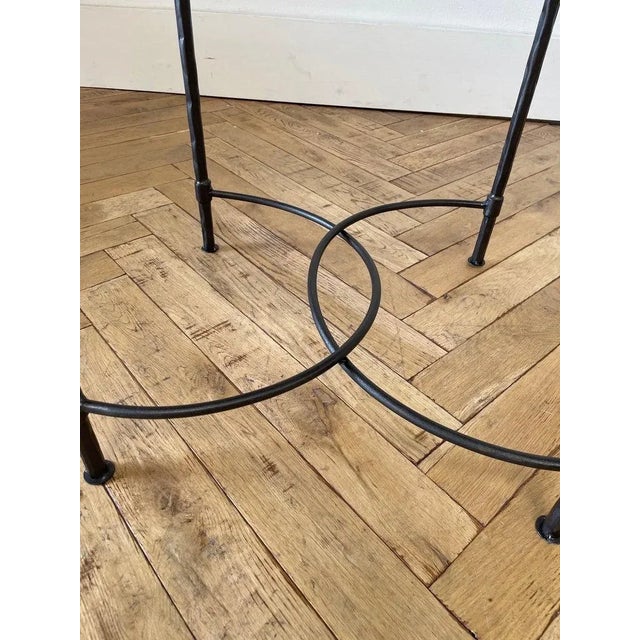 Custom Made Forged Iron European Style Dining Chairs For Sale - Image 9 of 12