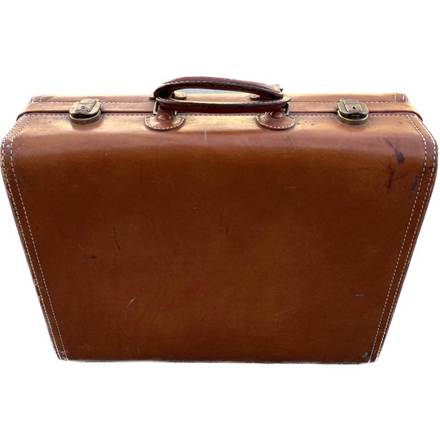 1950s Hartmann Knocabout Vintage Suitcase Brown Leather For Sale - Image 9 of 9