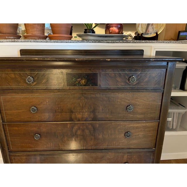 1970’s Antique Mahogany 4 Drawer Dresser With Casters. By Charles R ...
