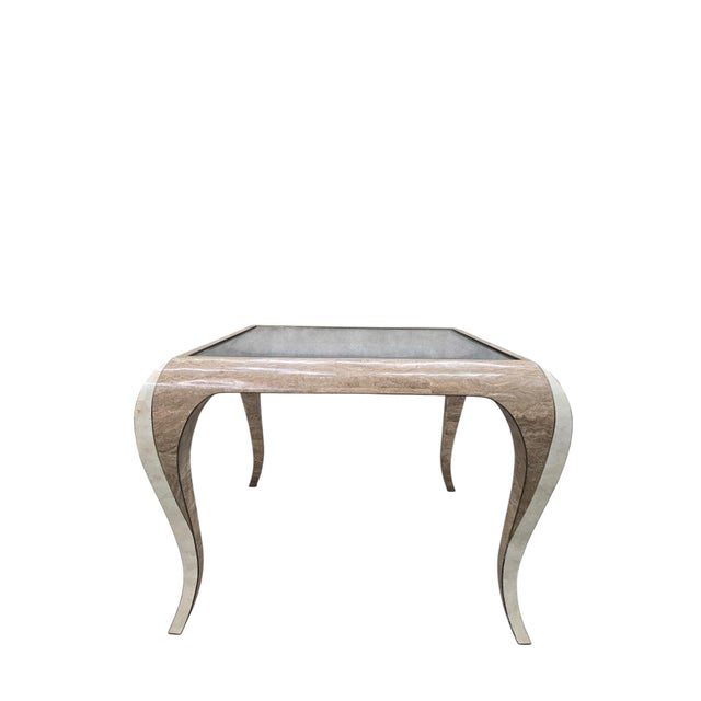 Late 20th Century Postmodern Karl Springer Style Sculptural Coffee Table For Sale In Chicago - Image 6 of 9