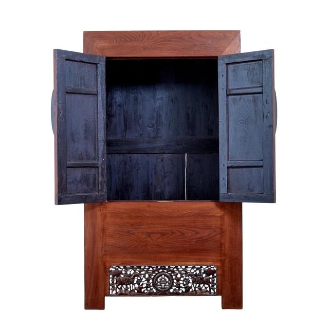 1950s Mid-20th Century Carved Hardwood Cabinet For Sale - Image 5 of 9