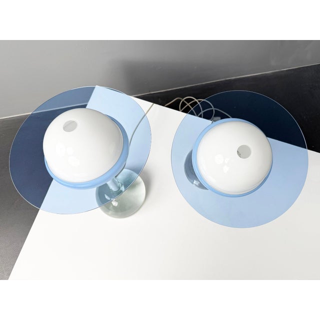 Model 2701 Plutone Table Lamps in Glass by Daniela Puppa for Fontana Arte, Italy, 1981, Set of 2 For Sale - Image 3 of 7