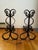 Lovely unique filligree andirons all original impressive size with swirls and curls the perfect accent for your fireplace