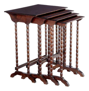 Mid-Century Birch Nesting Tables, 1960, Set of 4