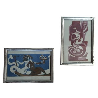 Vintage Mermaid Art - Pair For Sale