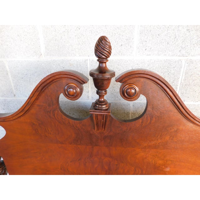 Antique Flame Mahogany Chippendale Style Bell Flower Finial Poster Beds - A Pair For Sale - Image 10 of 18
