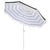 Metal Lucerna 9 Ft Crank Umbrella, Green Stripe/White Pole For Sale - Image 7 of 9