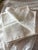 French Country Vintage White Damask - Organza Napkin Set of 7 Woven Floral and Scroll Pattern White For Sale - Image 3 of 12