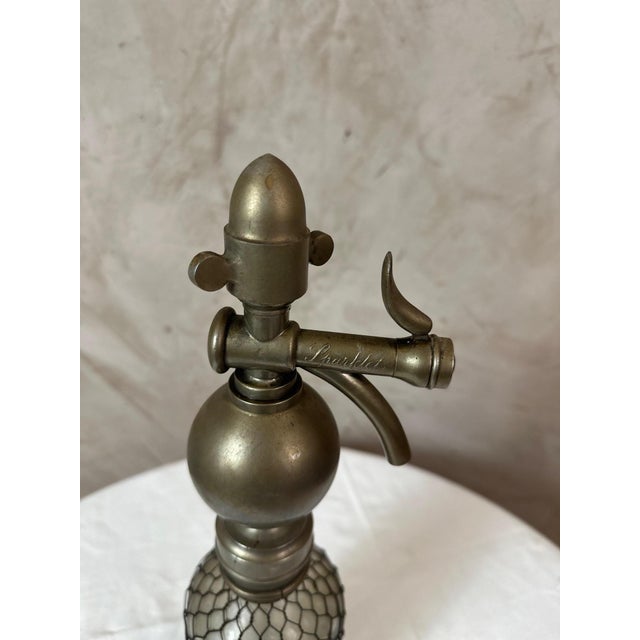 Vintage Siphon in Glass and Metal, 1900 For Sale - Image 12 of 12