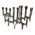Mid Century Brutalist Brass Menorah For Sale