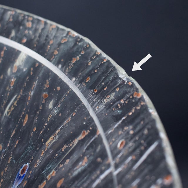 Glass Mid‑Century Murano Glass Pendant With Copper Aventurina and Millefiori in the Manner of Barovier For Sale - Image 7 of 18