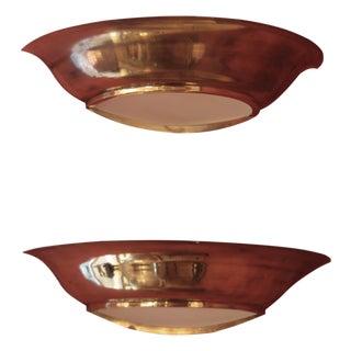Vintage Art Deco French Wall Lights, 1940s, Set of 2 For Sale