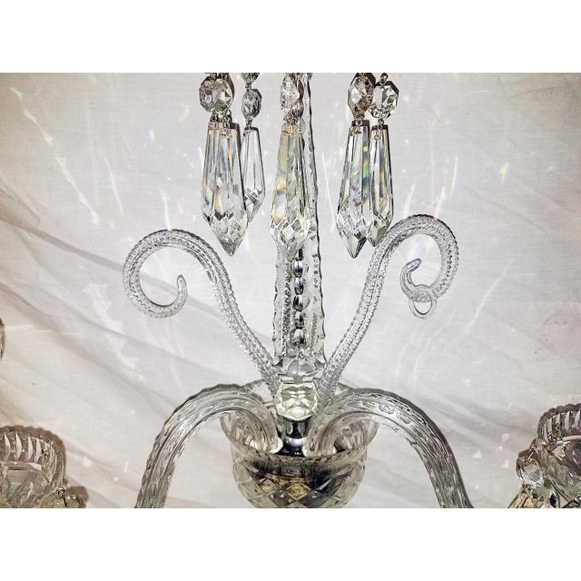 1920s Cut Crystal Girandole Table Lamp For Sale In West Palm - Image 6 of 12