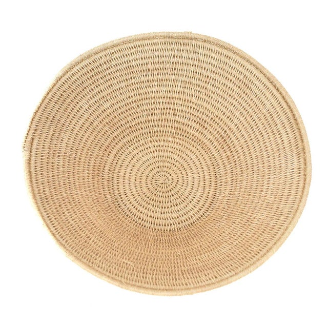 Early 20th Century Early 20th Century Set of 3 Neutral Sisal Handwoven Baskets Eswatini 6 and 9inch For Sale - Image 5 of 6