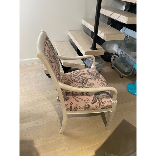 Mid 20th Century Wooden Chairs With Fabric Seats and Backs- Set of 2 For Sale - Image 10 of 10