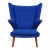 Blue Fabric and Teak Papa Bear Chair by Hans J. Wegner, 1970s For Sale - Image 9 of 9