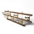 Wood Antique French Brass and Oak Expandable Bistro Coat Rack For Sale - Image 7 of 12