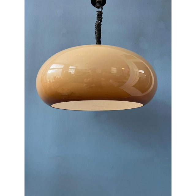 Space Age Ufo Mushroom Acrylic Glass Suspension Pendant Lamp For Sale - Image 11 of 11