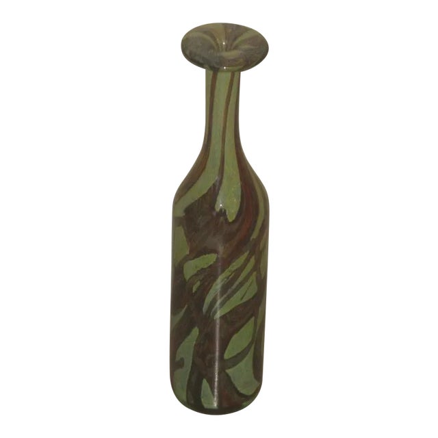 Mdina Italian Glass Bottle Vase For Sale