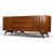 This 1960s Tobago lowboy dresser is a sculptural piece of Canadian mid century modern design, built in walnut with a long,...
