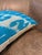 Textile 1990s Sky Blue Silk Ikat Lumbar Cushion Cover For Sale - Image 7 of 10
