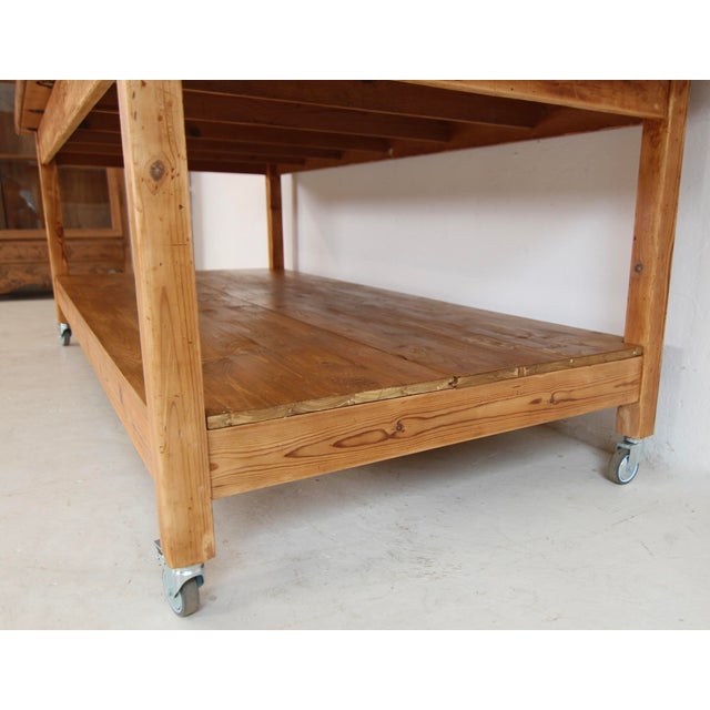 Large Vintage Worktable, 1930s For Sale - Image 14 of 18
