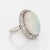 Modern Vintage 14.50ct Natural Opal Diamond Ring 14k White Gold Large Oval Cocktail 5 size 5 For Sale - Image 3 of 7