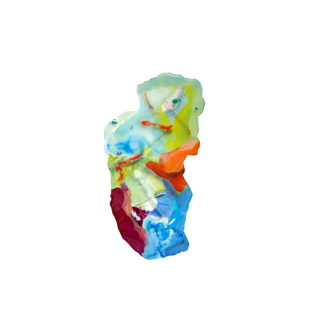 Painted Colourful resin platter created by Spanish Artist Mister Piro. At trobar we use it to serve our anchovy toast in...