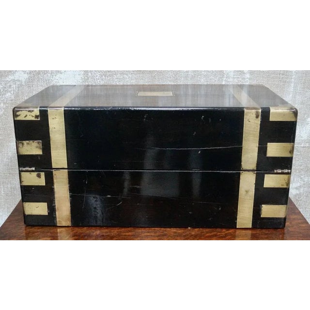 Victorian Coromandel Writing Slope, 1890s For Sale - Image 3 of 9