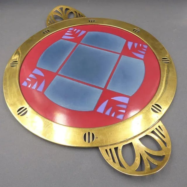 Ceramic Art Nouveau Cake Plate by Christian Neureuther for Wächtersbacher Steingut, 1900s For Sale - Image 7 of 7