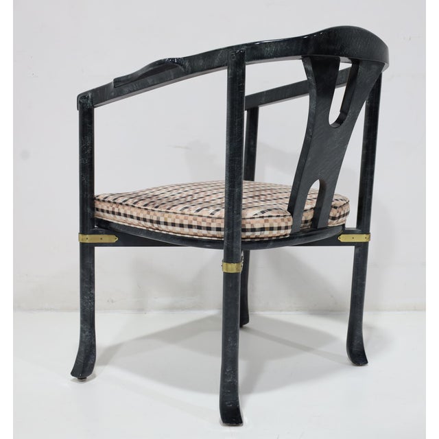 Century Furniture Yoke Back Side Chair With Brass Mounts For Sale - Image 11 of 11