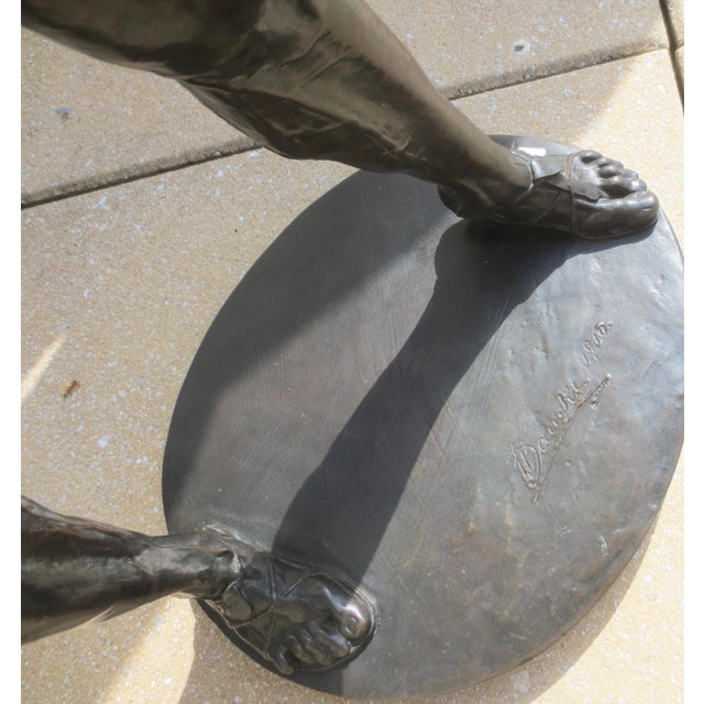 Massive Bronze Gladiator by Baucke Sculpture Signed and Dated 1910 36" Tall For Sale - Image 14 of 14