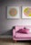 Mid-Century Modern "Circles in Yellow and Pink" Contemporary Fine Art Print by Melinda Cox 20" X 20" For Sale - Image 3 of 5