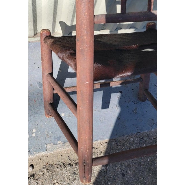 19th Century 19Thc Original Red Painted Child's Chair For Sale - Image 5 of 6