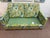 Wood 1960s Mid Century Modern Loveseat by Flair Furniture in Bold Blue Green Floral Upholstery For Sale - Image 7 of 10
