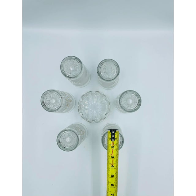 Mid-Century Decover Italy Frosted Highball & Garnish Bowl Cocktail Set- 7 Pieces For Sale - Image 12 of 13