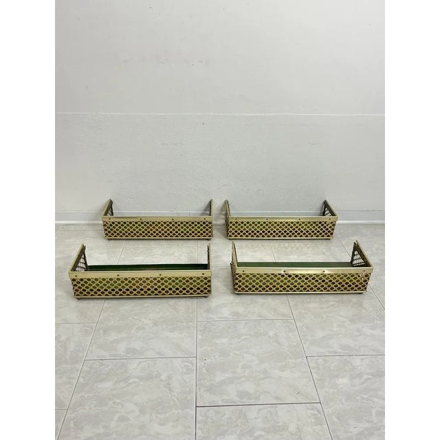 Gold Mid-Century Planters in Brass, 1950s, Set of 4 For Sale - Image 8 of 8