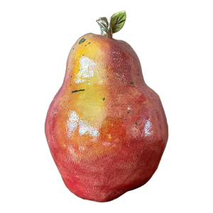 Vintage Regency Monumental Glazed Ceramic Pear