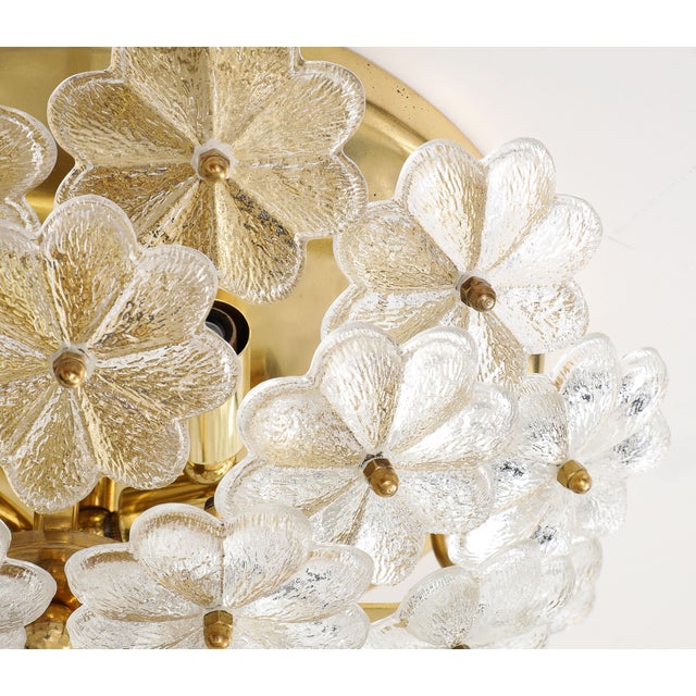 Large Mid-Century Modern Murano Glass Floral Sconces by Ernst Palme - a Pair For Sale - Image 12 of 12