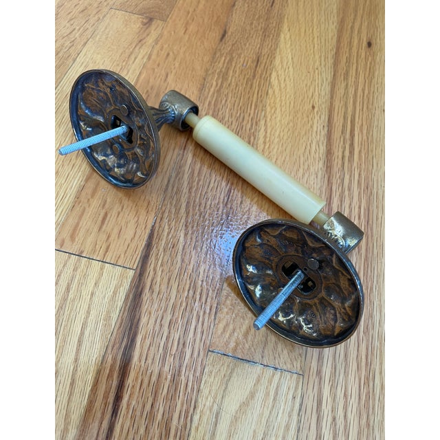 Metal Vintage Gilt Metal Hollywood Regency Toilet Paper Holder For Sale - Image 7 of 7