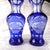 Pair of Two Blue Cut to Clear Vases For Sale - Image 4 of 7