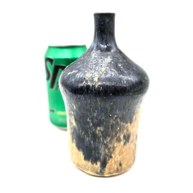Ceramic 1970s Artisan Signed Studio Pottery Glazed Stoneware Bud Vase For Sale - Image 7 of 11
