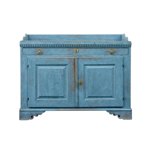 Small Swedish Hand-Painted Dresser Base, 1860 For Sale - Image 6 of 9