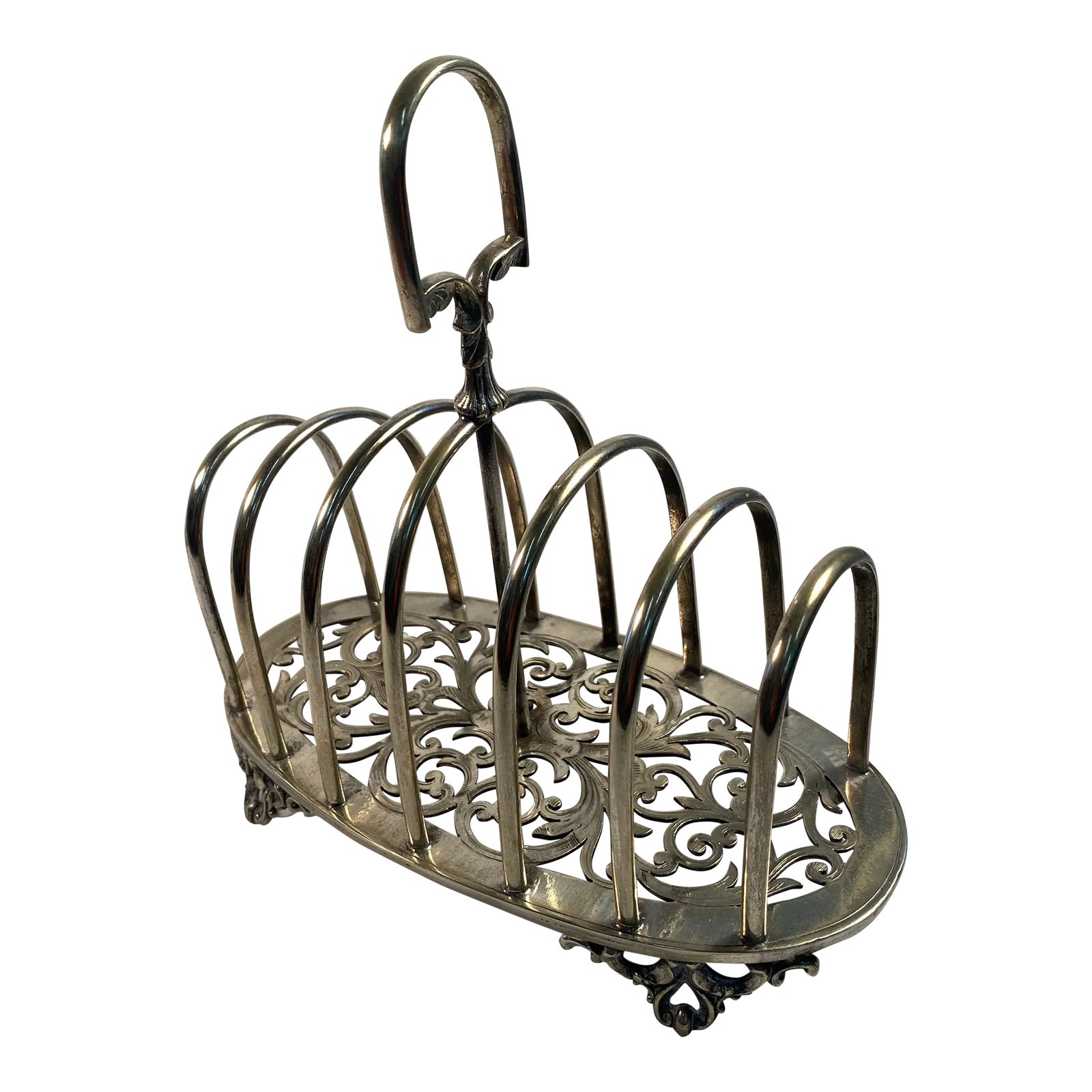 Late 19th Century Victorian, Scroll, Toast Rack | Chairish