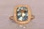Praisiolite and Natural Diamond Halo Ring in Yellow Gold For Sale - Image 9 of 11