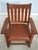 Age: C.1900-1910 Details: High Quality Construction Arts & Crafts Solid Oak Refinished Nicely & Redone Leather Seat...