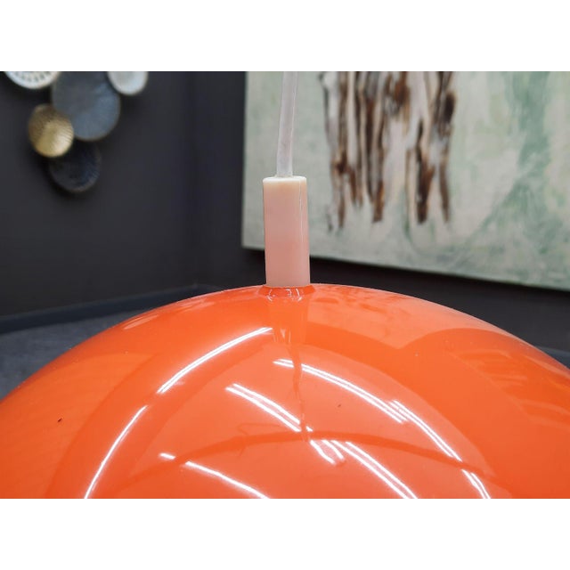 Plastic Space Age Orange Plastic Lamp, 1970s For Sale - Image 7 of 12