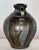 Vintage Grey Hand Thrown Vase With Black Drip Glaze For Sale - Image 4 of 6