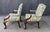 Traditional Late 20th Century Pair of Baker Furniture Attributed Stately Homes Gainsborough Arm Chairs in Green & Blue For Sale - Image 3 of 11
