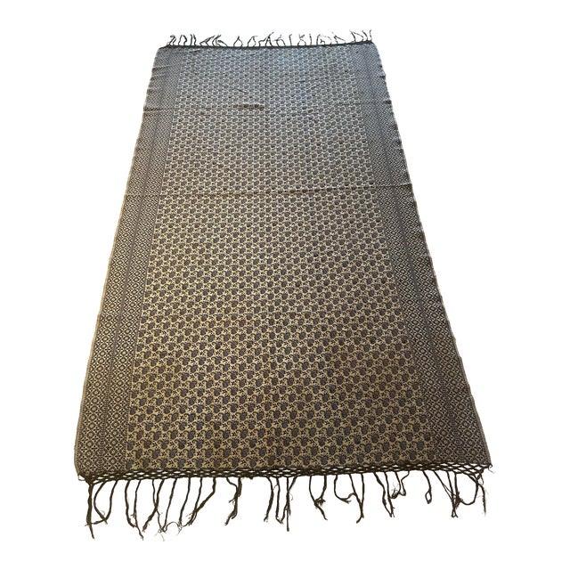 Uzbakestan Green Fabric Throw For Sale